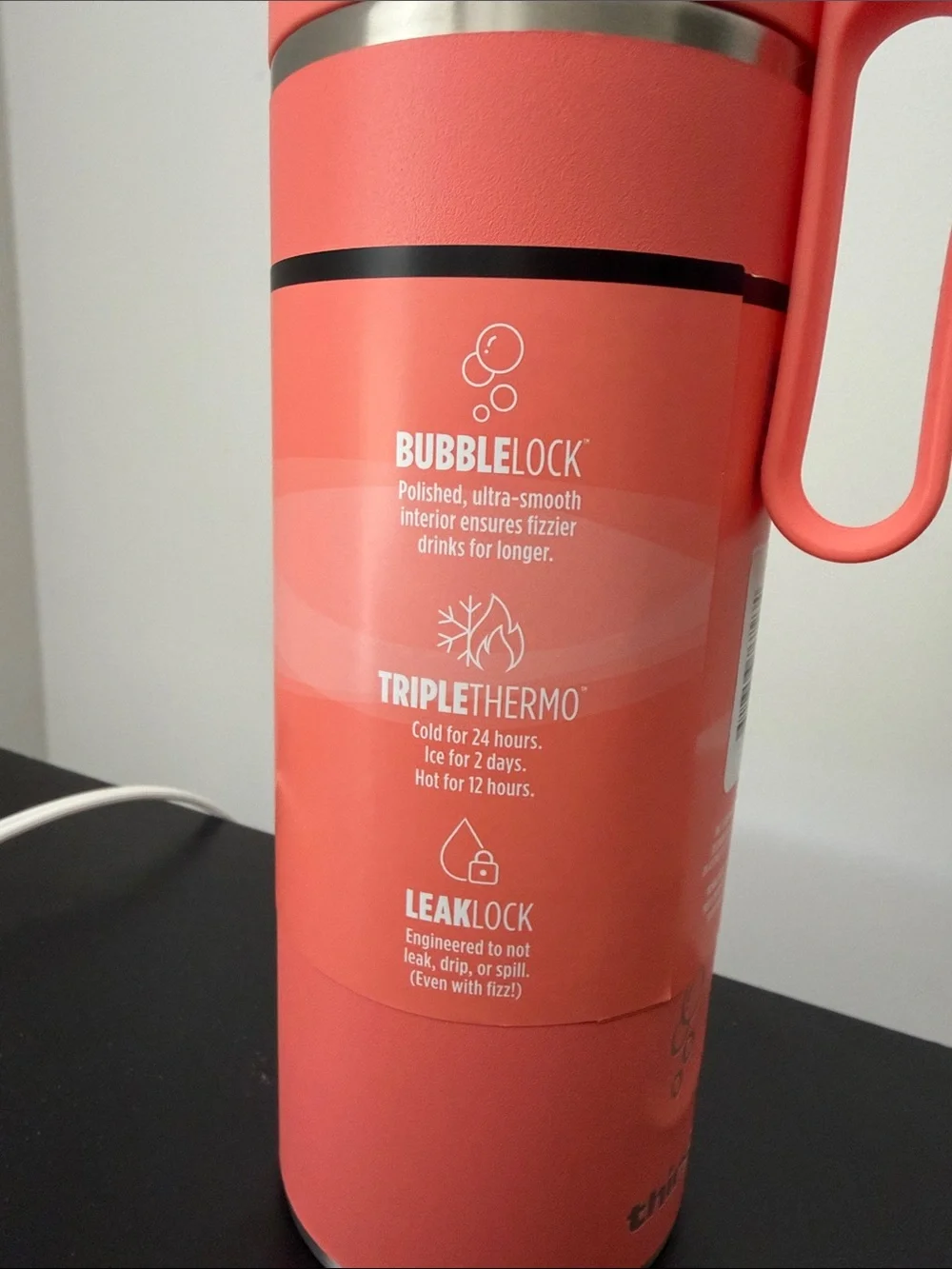 Ninja Thirsti Travel Bottle – Coral